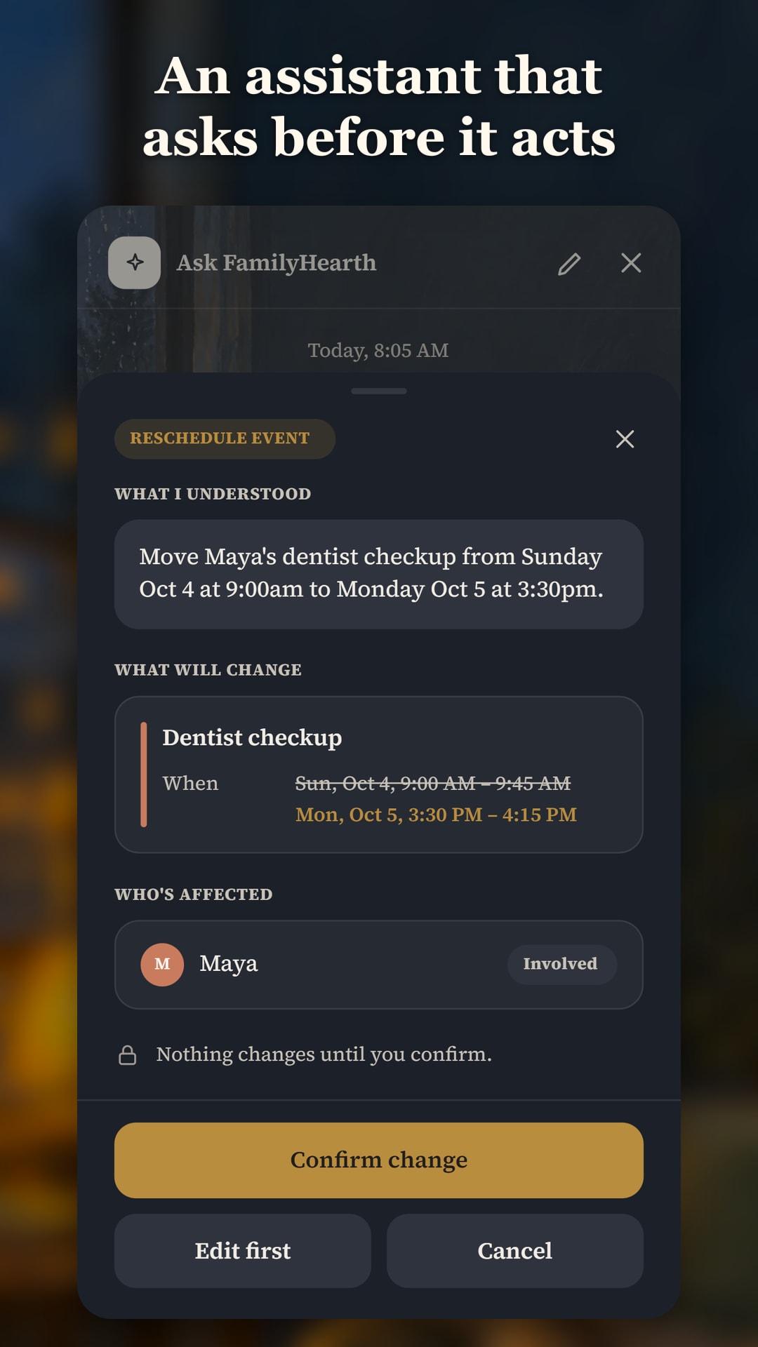 An assistant that asks first